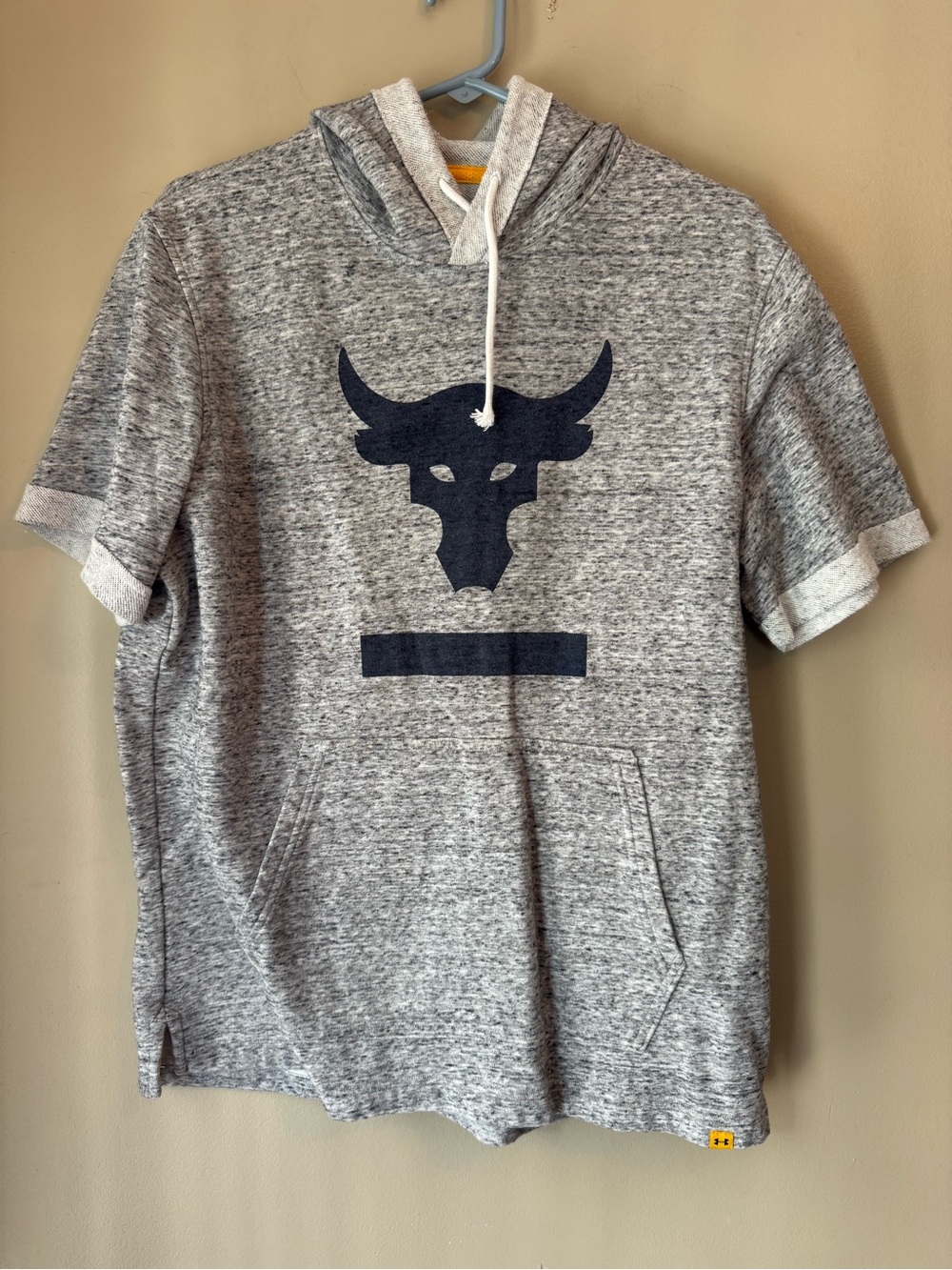 Under Armour Heather Gray Short-Sleeve Hoodie Project Rock